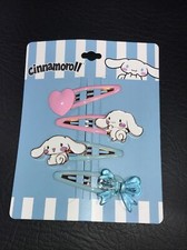 New Sanrio Cinnamoroll Heart Bow Hair Clips Set Of 4