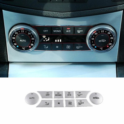 Silver Aluminum Air Conditioning Switch Sticker For Mercedes-Benz GLK 2009-2012