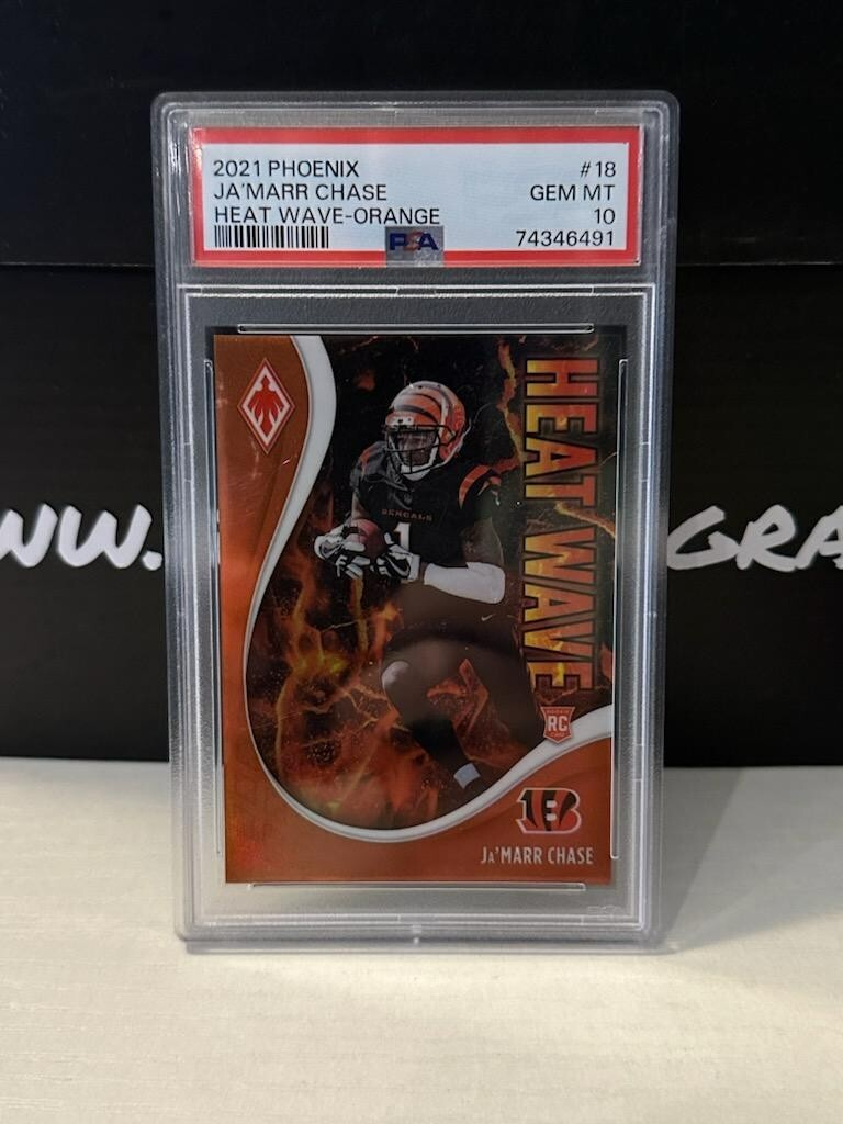 JaMarr Chase Panini Phoenix Heat Wave #18 Orange