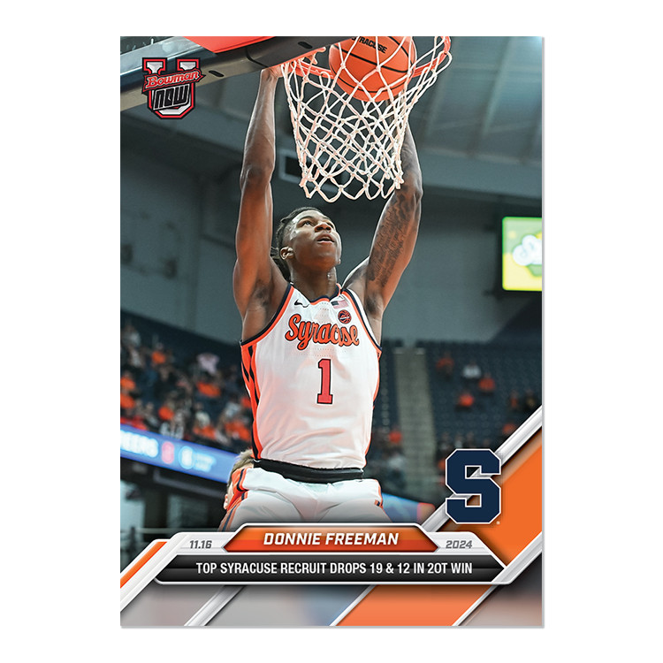 Donnie Freeman Syracuse 2024-25 Bowman U NOW Basketball Card 13