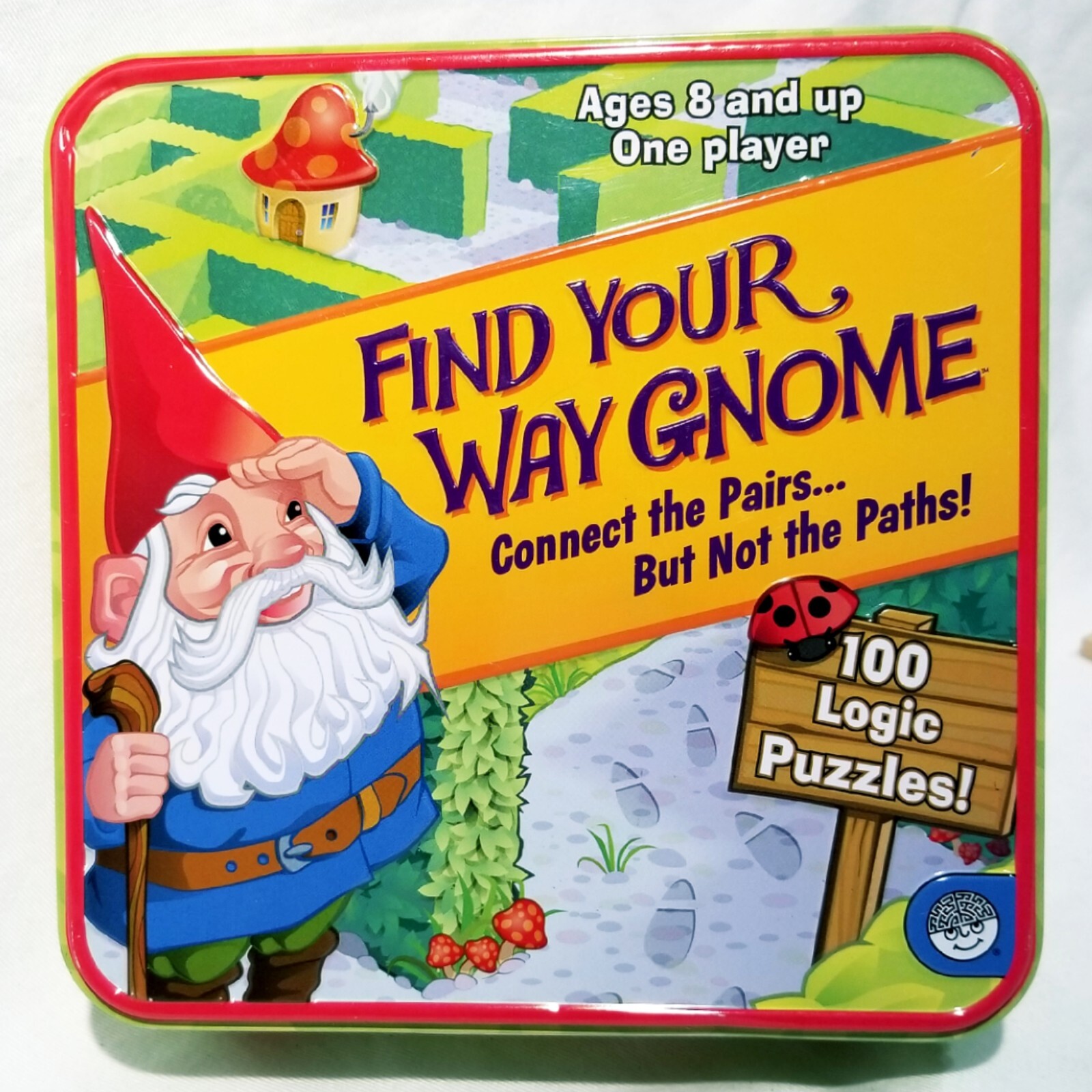 Find Your Way Gnome by Mindware Maze Path Logic Game Brainteaser Puzzle Tin  S4 | eBay