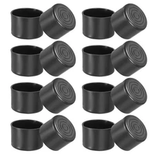 Round Plastic Hole Plugs 1.7 Inch, 16 Pack Tubing Insert End Cap, Black