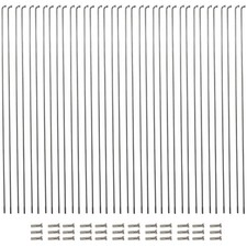 14g Stainless Steel Bicycle Spokes 36 Pack With Brass Nipples Made In Eur...