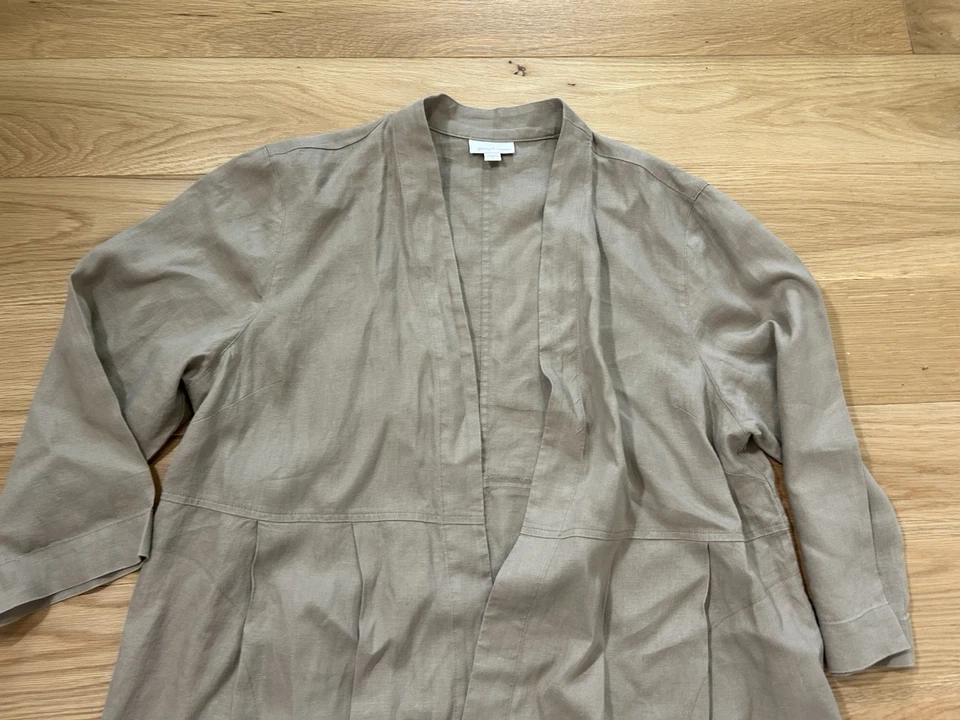 Pure Jill Elements Linen Jacket Topper Shirt Size Large L - Image 2 of 4