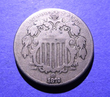 1872 Shield Nickel  G/VG