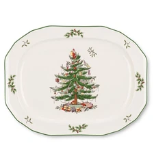 NEW Spode Christmas Tree Sculpted Oval Platter