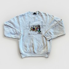 Vintage 90s San Francisco Looney Tunes Bugs Bunny Crewneck Sweatshirt Sz S Gray