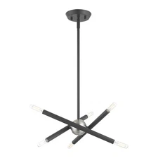 Livex Lighting - Soho - 6 Light Chandelier in Mid Century Modern Style - 12.5