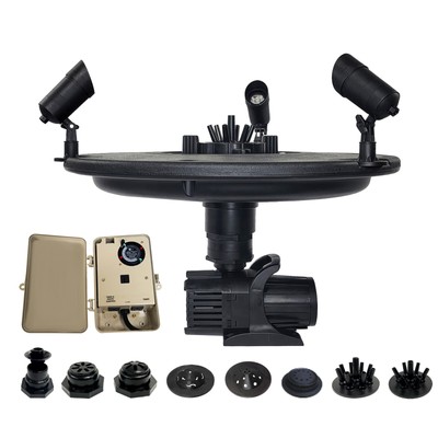 Floating Fountain, 3/4 HP, 100' Cord, 8,000 GPH, Color LED, Control Box