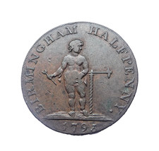 ROYAUME-UNI 1/2 penny token 1793 BIRMINGHAM