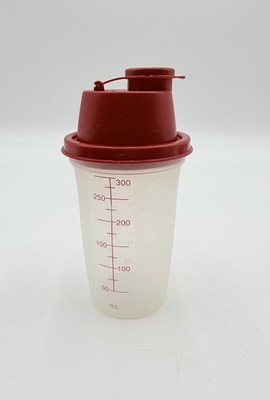 Vtg Tupperware Red Flip Top Quick Shake 10oz 1 Cup Shaker Mixer 1900-2