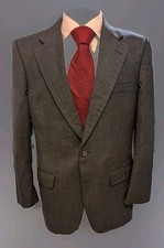 Burberry Men's Wool Blazer Jacket 38 Regular Navy Blue Vintage Vtg