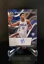 #'d/99 AUTO 🔥 JADEN SPRINGER RC SP 2021-22 Panini Spectra Blue Prizm Signature