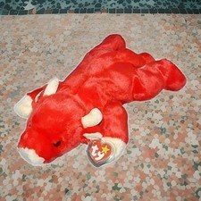 Ty Beanie Buddy Snort the Bull Plush Toy - 4002 MWMT Retired Plush Toy