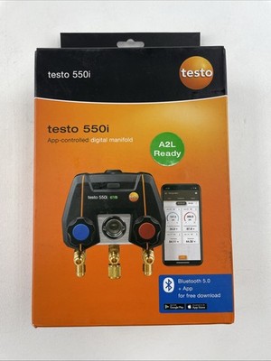 Testo 550i App-controlled Digital Manifold HVAC A2L Ready - Manifold Only