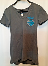 Harley Davidson Small USA Made Womens Small Gray W/ Teal Sparkle AZ