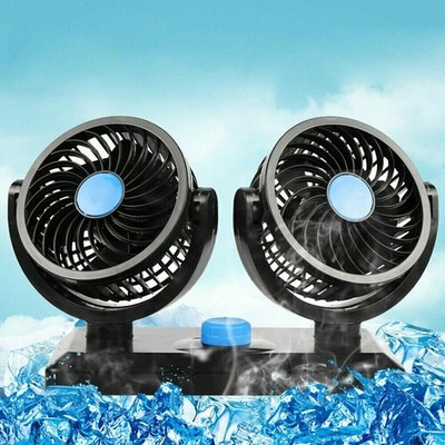 Doppellüfter 12V Ventilator 2 Speed Einstellbar Auto Lüfter Zigarettenanzünder