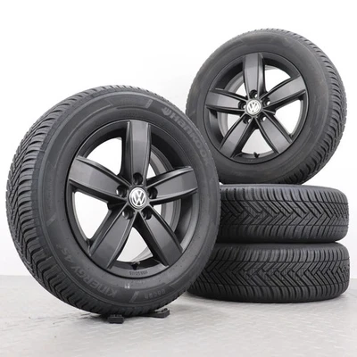 Allwetterräder VW Polo 6 2G AW 15Zoll Original Felgen Ganzjahresreifen schwarz m - Bild 1 von 4