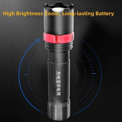 LED Taschenlampe Wiederaufladbar für Suche und Rettung 360 Rotation Zoom Fo