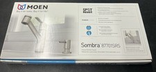 NEW MOEN Sombra 87701SRS PullOut Kitchen Faucet Stainless W/Soap Dispenser B176