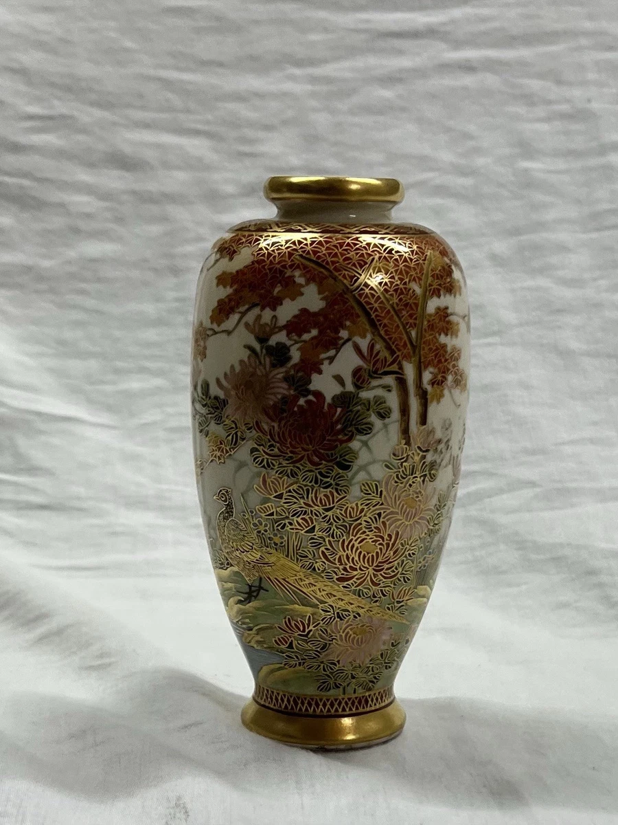 陶瓷多色老式原版古董日本花瓶| eBay