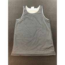 SPORT TEK Youth Reversible Mesh Basketball Jersey Tank Top Size M Black White