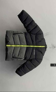 Columbia Kids Pike Lake Puffer Jacket Black Gray Colorblock Hooded Sz XXS 4-5