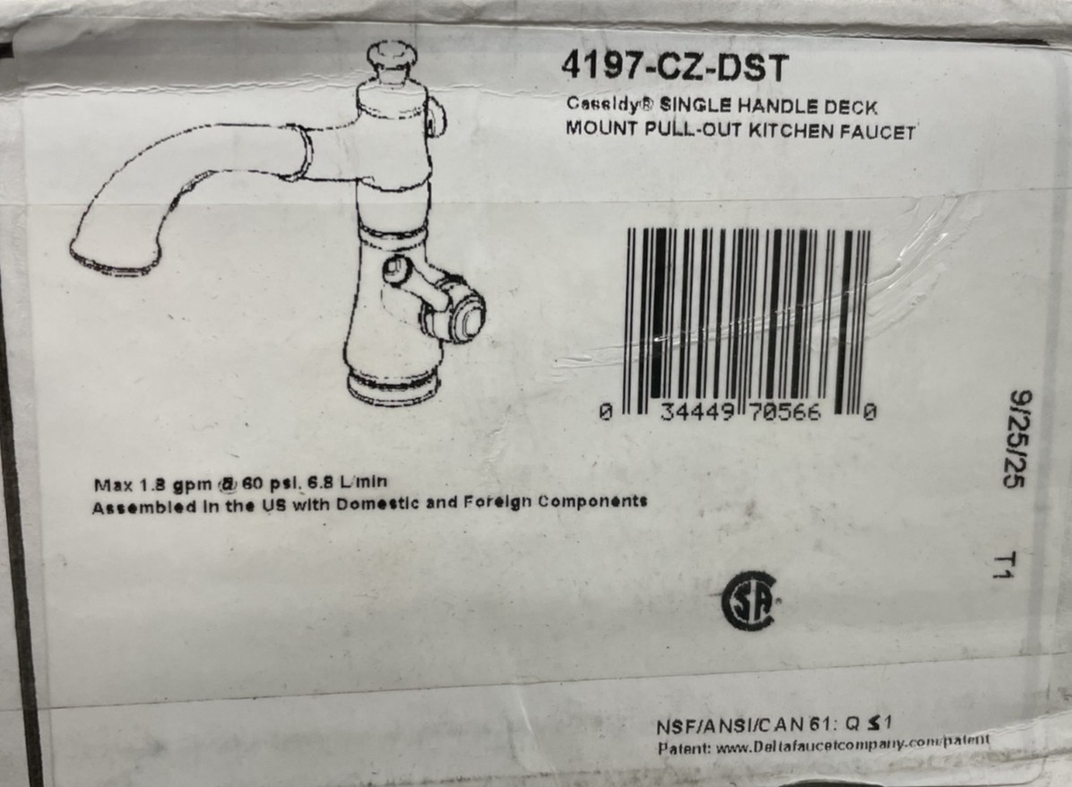 Delta 4197-CZ-DST Cassidy Pull-Out Kitchen Faucet - Champagne Bronze - *READ*