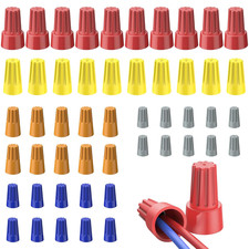 50 Pcs Wire Nuts Wire Caps Electrical Wire Connectors with Spring Small Wire Nut