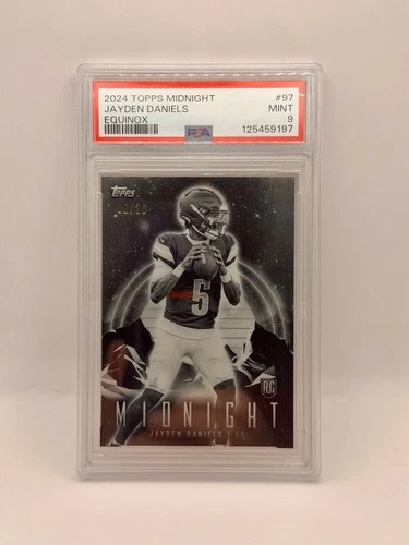 2024 Topps Midnight Jayden Daniels Equinox /20 PSA 9 Commanders RC #97 SSP POP 4