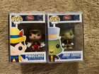 Funko Pop Set #06 Pinocchio and #07 Jiminy Cricket Disney Store Red Labels