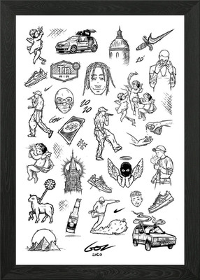 2020 drawings Framed Wall Art Poster Canvas Print Picture