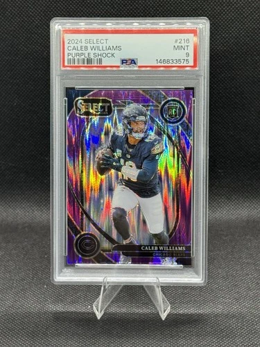2024 Panini Select - Club Level Caleb Williams #216 Purple Shock Prizm /360 (RC)