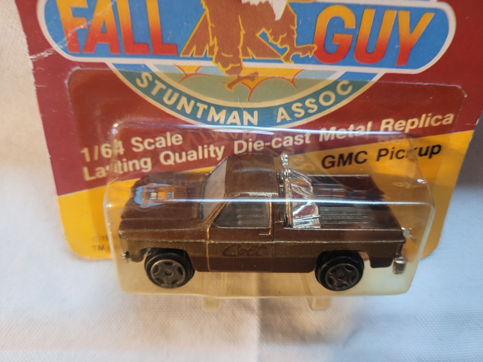 VINTAGE 1982 ERTL THE FALL GUY "COLT" BROWN GMC PICKUP TRUCK LEE MAJORS 1:64 thumbnail 3