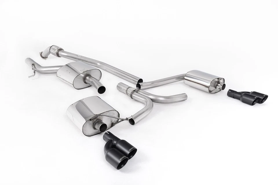 Sistema de Escape de Acero Inoxidable 4x80mm S5-Look Negro Audi A5 B8 2.0 TFSI - Imagen 1 de 1