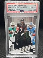 2023 Clearly Donruss BIJAN ROBINSON GIBBS ACHANE ROOKIE SPECIAL CASE HIT PSA 10!