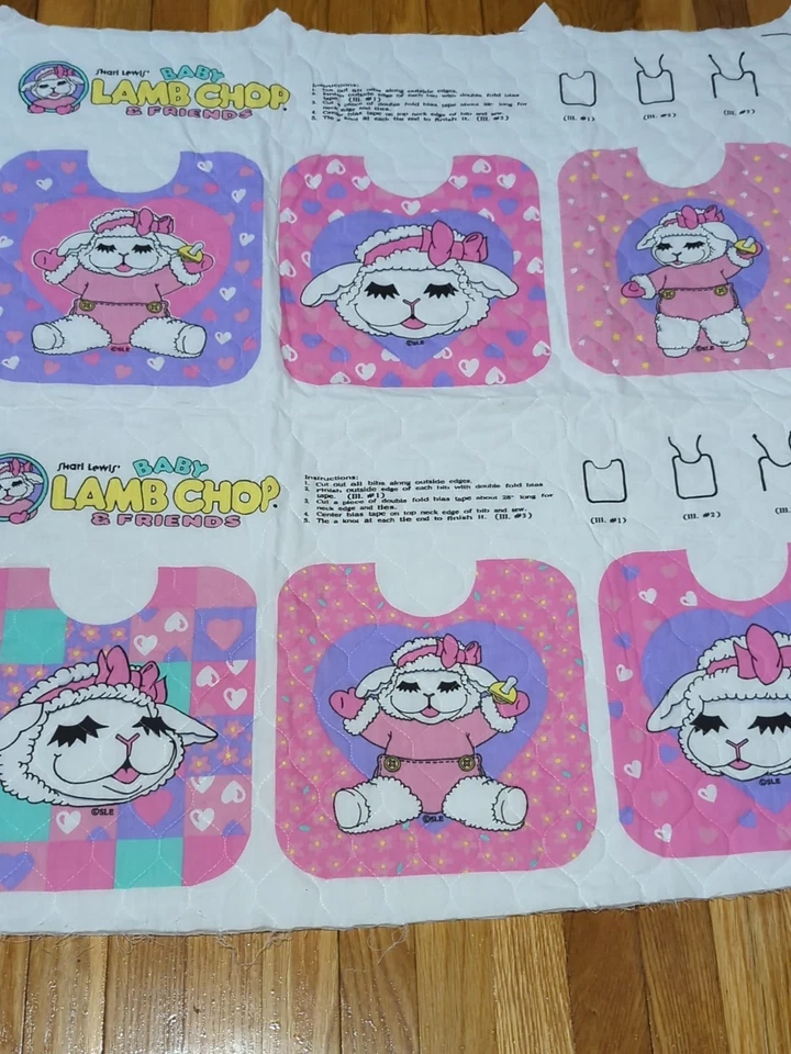 Shari Lewis 1994 8 baberos acolchados de algodón corte y costura Foto 4 de 4
