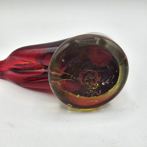 Red Cardinal Of Love Figurine 1993  Leo Ward Ruby Bird Glass Signed Vintage - Picture 7 of 11