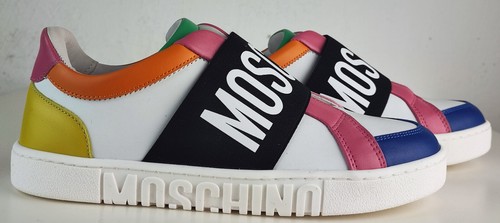 MOSCHINO Sneakers Logoband Damen Designer Schuhe Low Top Womens Sneaker Gr37 NEU - Bild 6 von 17