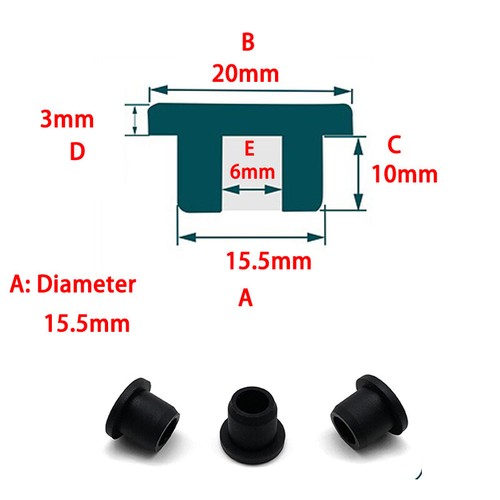 Hole Plug End Cap Round Silicone Rubber Blanking Seal Bung 10mm To 29mm Black - Bild 15 von 32
