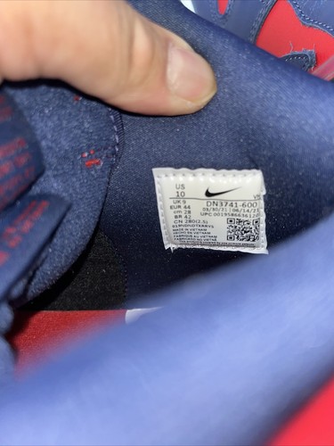 Size 10 - Nike Dunk High SB x Supreme Red Navy - Picture 3 of 7