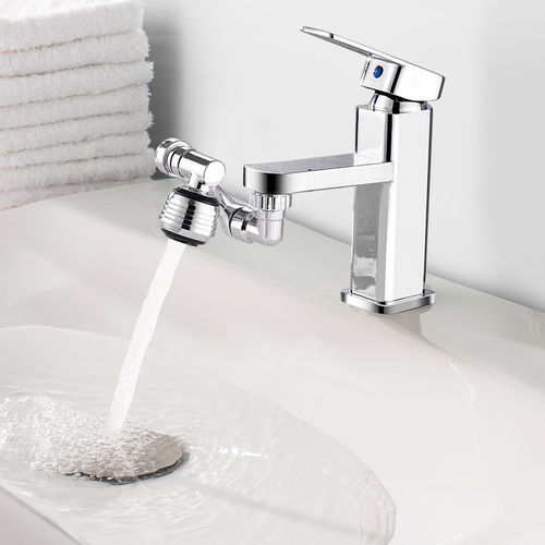 2 Pack Universal 1080° Swivel Extension Faucet Rotate Robotic Arm Tap Extenders - Picture 3 of 11