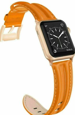 Leather Band Compatible with Apple Watch 38mm 40mm Genuine Leather - Brown