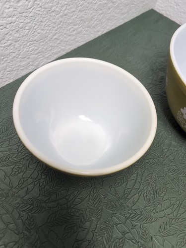 Pyrex Nesting Mixing Bowls-3 Green/White Crazy Daisy Spring Blossom 401-402-403 - 第 11/14 張圖片