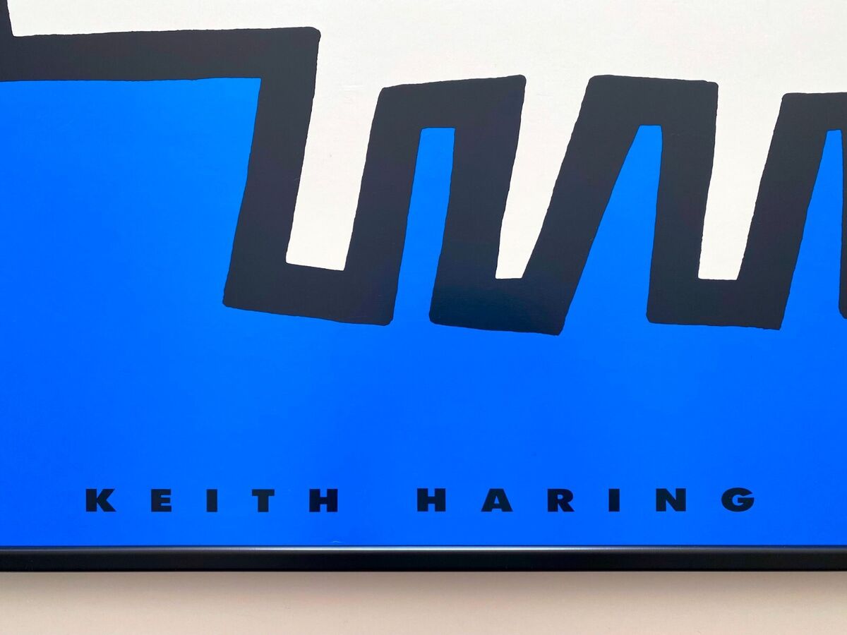 KEITH HARING ESTATE RARE 1994 LITHOGRAPH PRINT FRAMED POSTER KEITH HARING ESTATE RARE 1994 LITHOGRAPH PRINT FRAMED POSTER