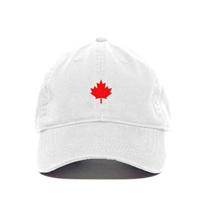 Canada Flag Red Maple Leaf Baseball Cap Embroidered Cotton Adjustable Dad Hat