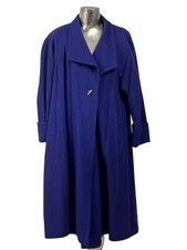 Planet Jacket Coat Size Large 16 Womens Vintage Purple Pure New Wool Knit Eu44