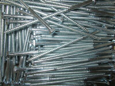 1/4 X 6 Hex Head Lag Bolts Zinc Plate Wood Screws 100 Pieces
