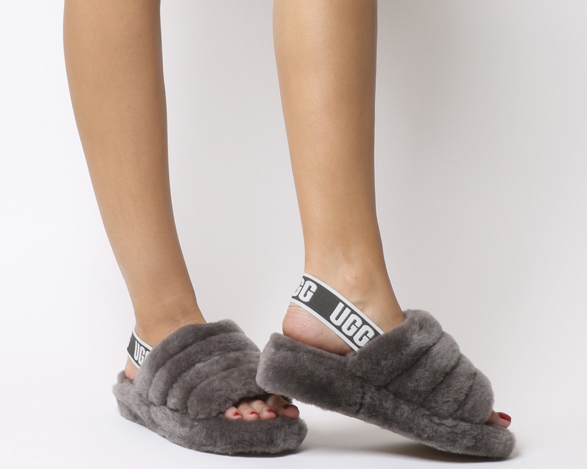 UGG FLUFF YEAH GENUINE SHEARING SLINGBACK SANDALS SLIPPERS UGG FLUFF YEAH GENUINE SHEARING SLINGBACK SANDALS SLIPPERS