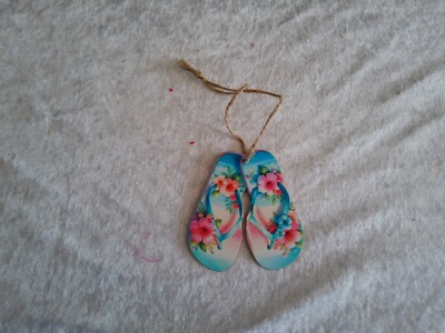 Deko-Anhänger/neu/FlipFlop/Zehentrenner/Holz (8)